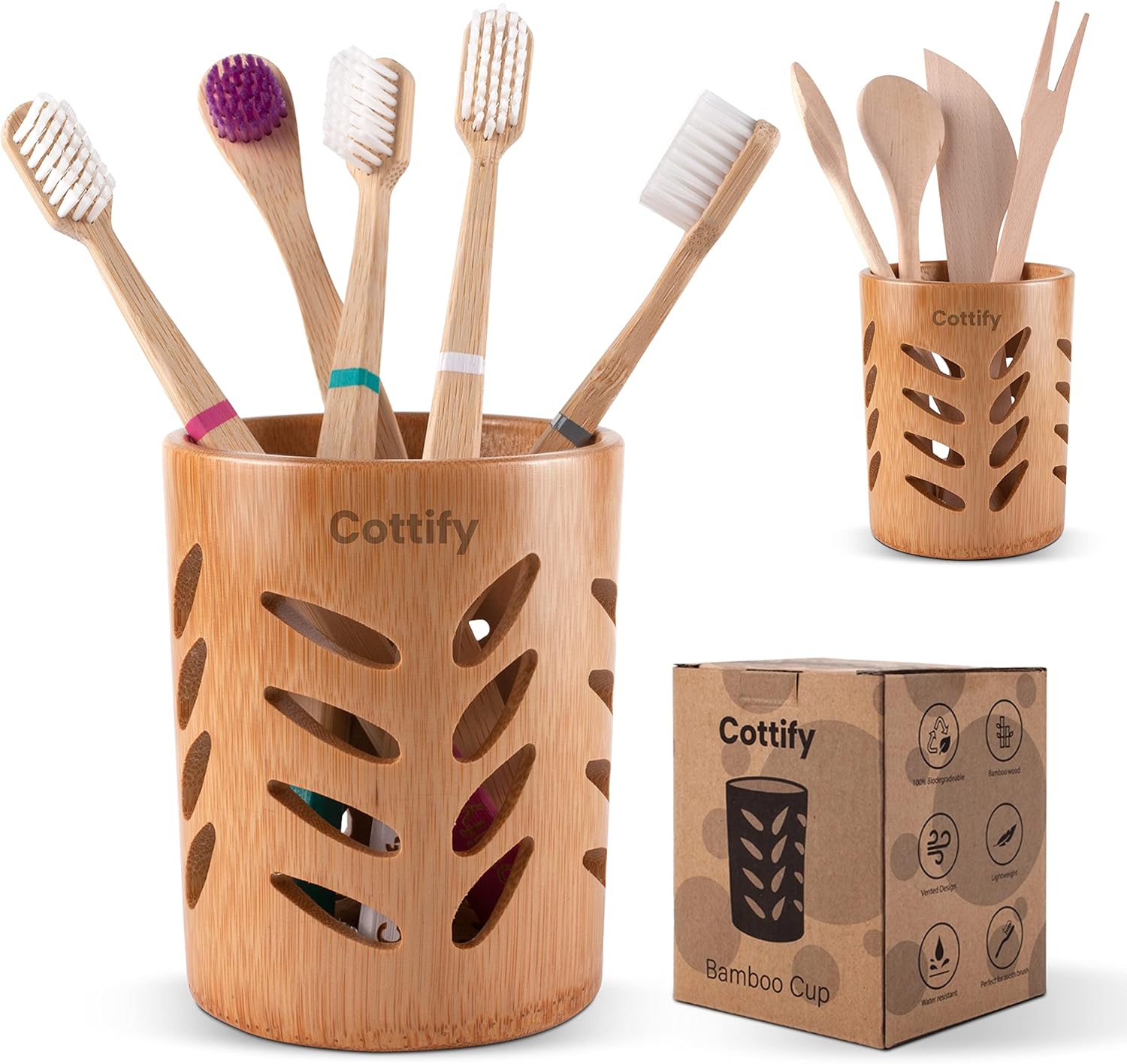 Eco-Friendly Bamboo Toothbrush Holder Set - Taste of Nature
