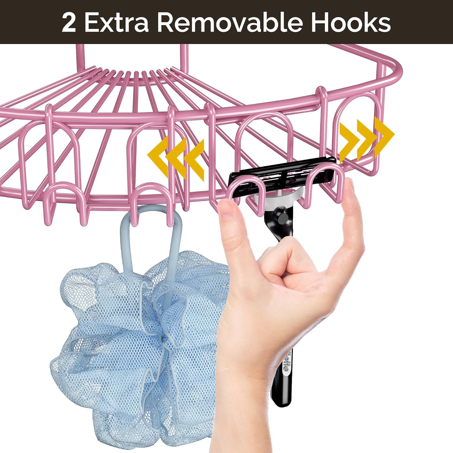 Wall-Mounted Corner Shower Organizer