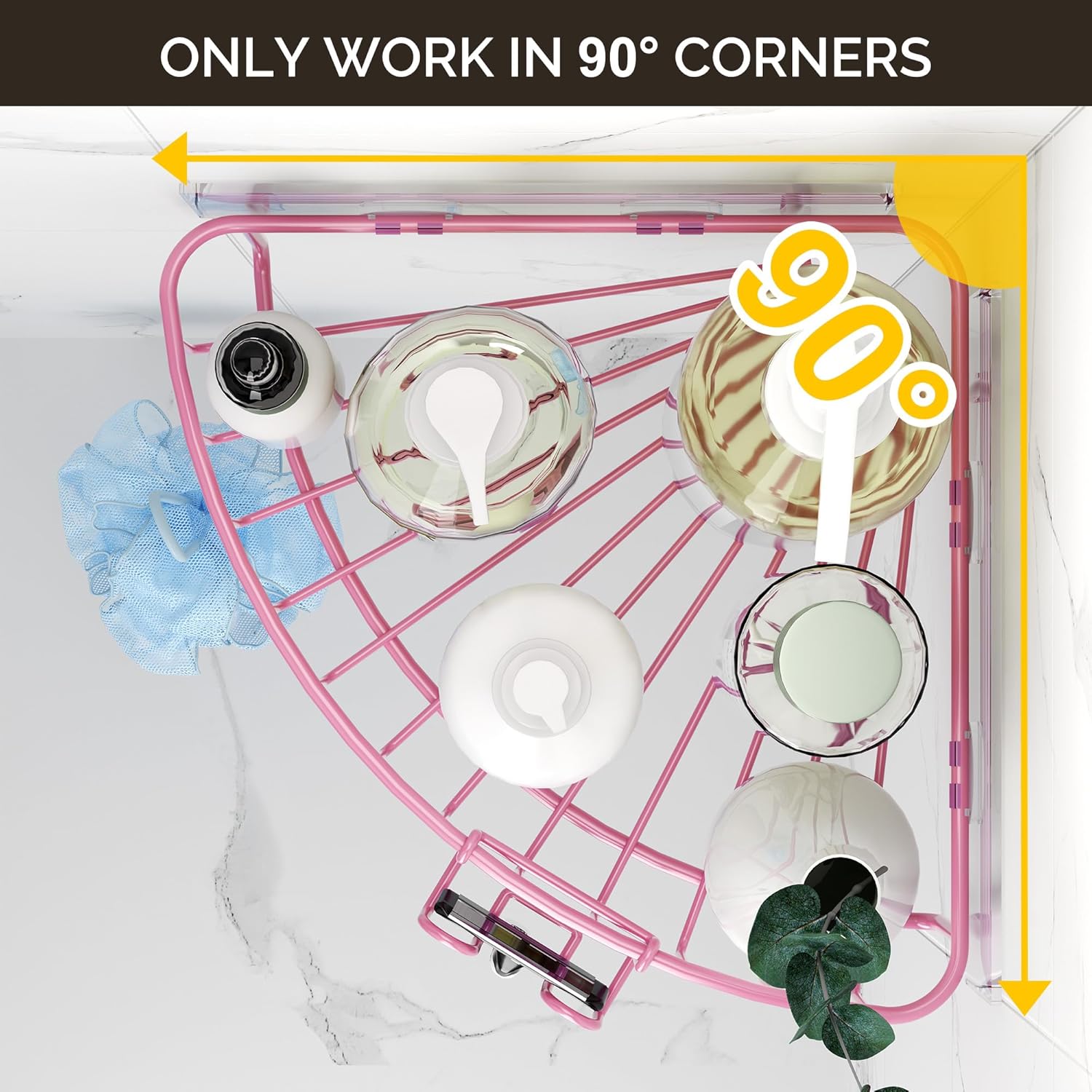 Wall-Mounted Corner Shower Organizer