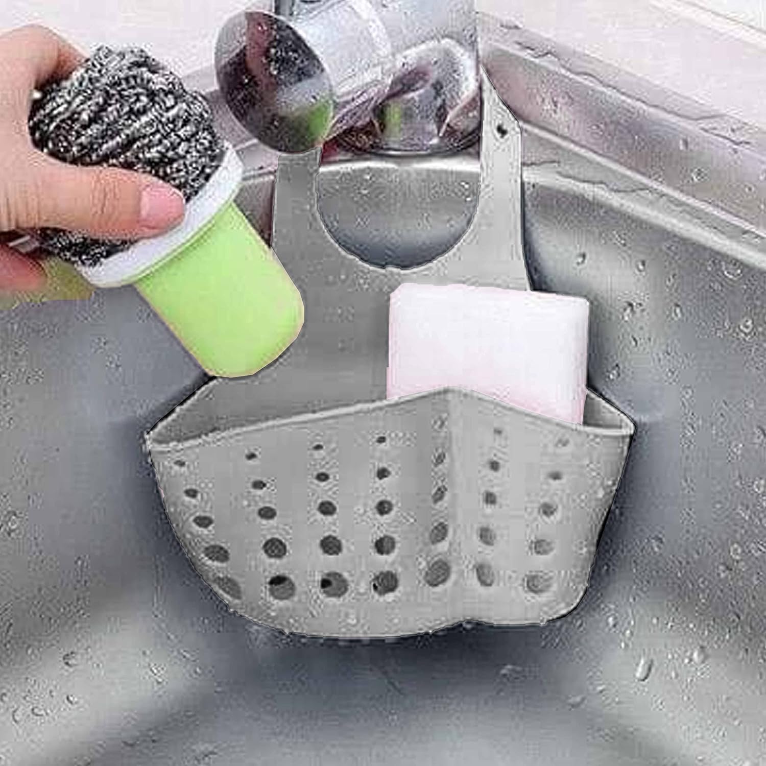 1 Pc Kitchen Sink Caddy Sponge Bathroom Shower Bath Soap Organizer