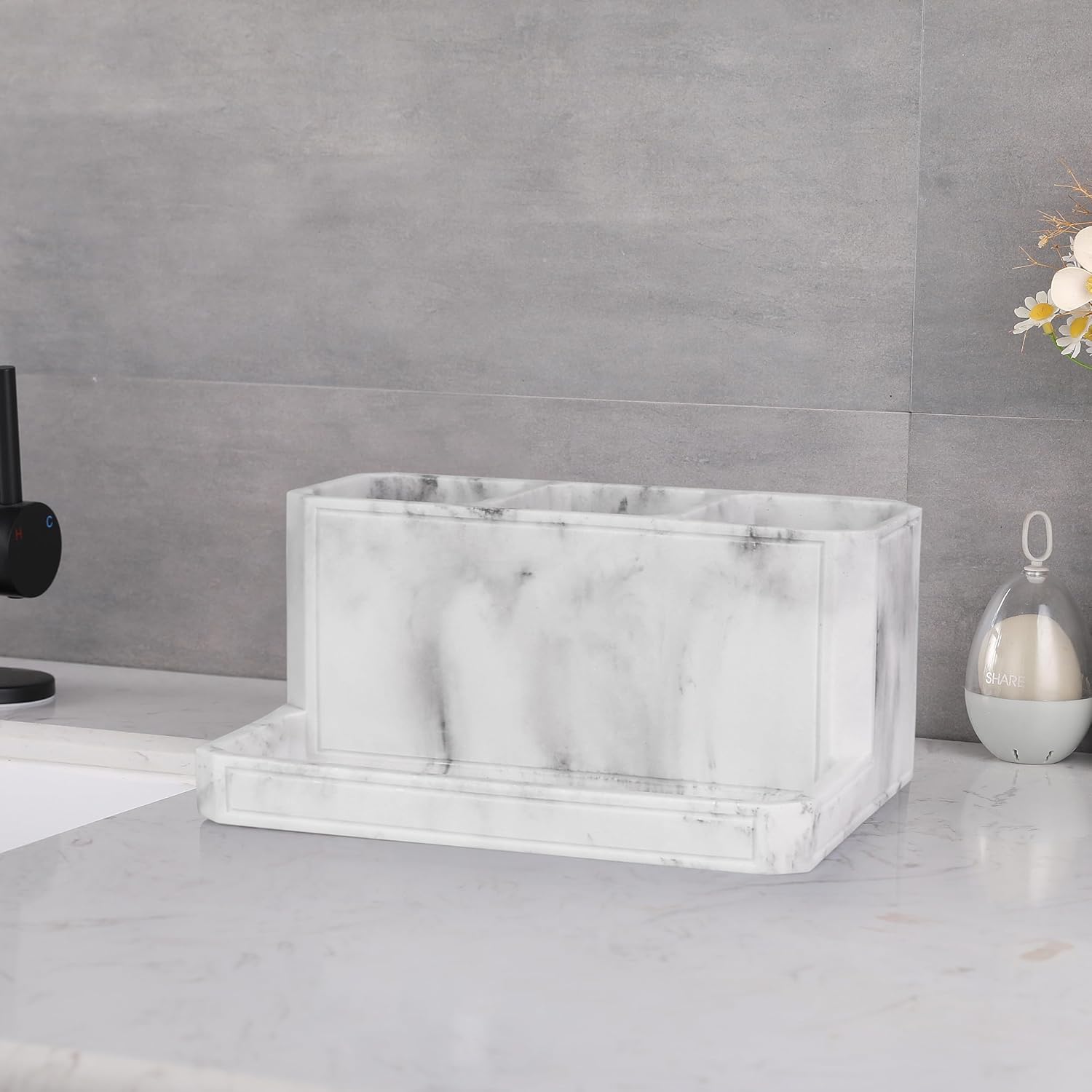 Lux 3 Compartment Vanity Organizer Durable Stylish
