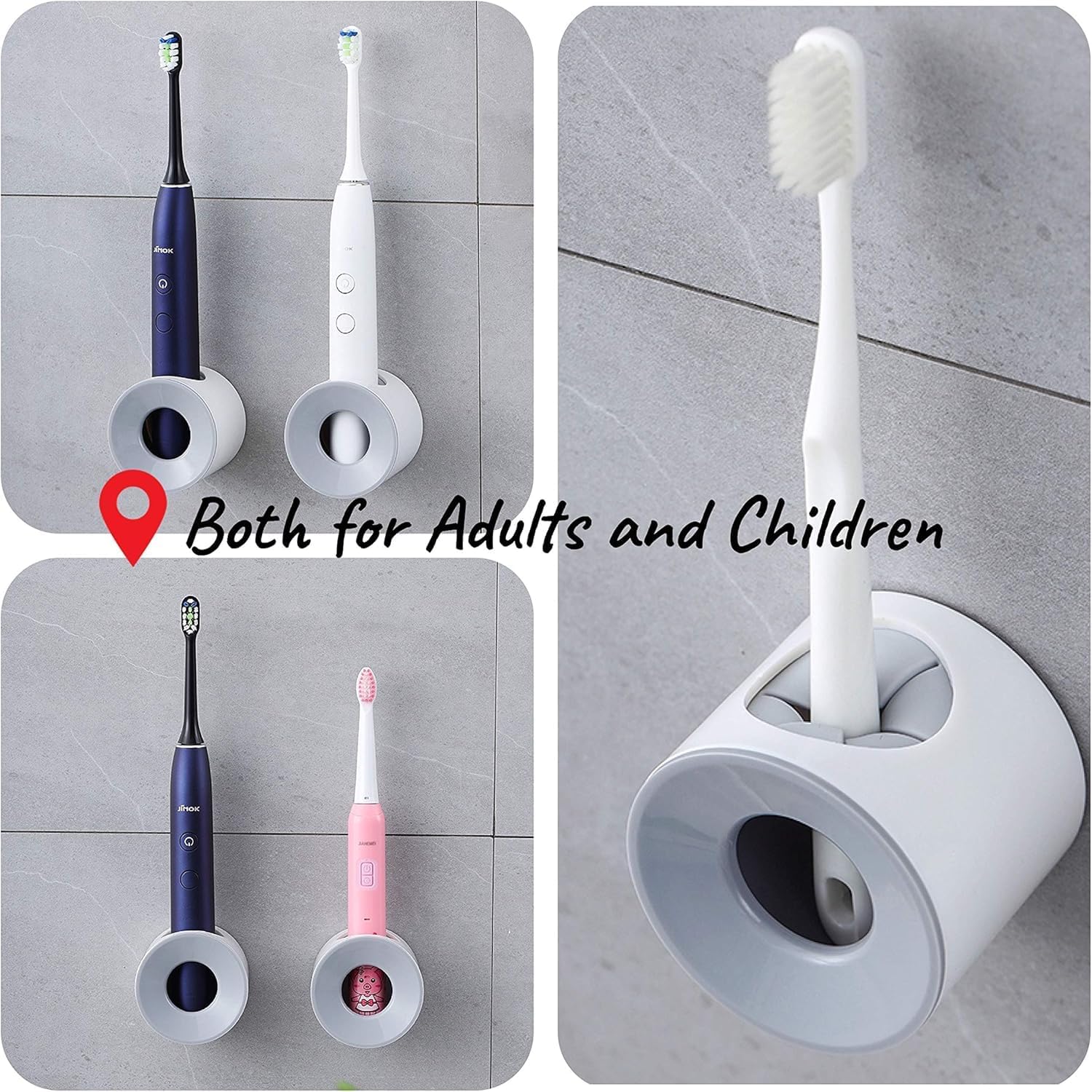 TALTAW Electric Toothbrush Wall Holder Space-Saving Maze for Bathroom