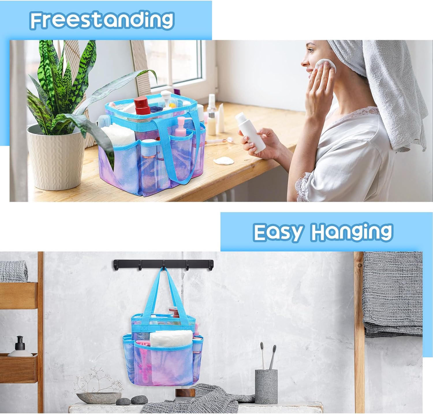 Nidoul Mesh shower caddy Quick-Dry Durable Organizer for Students
