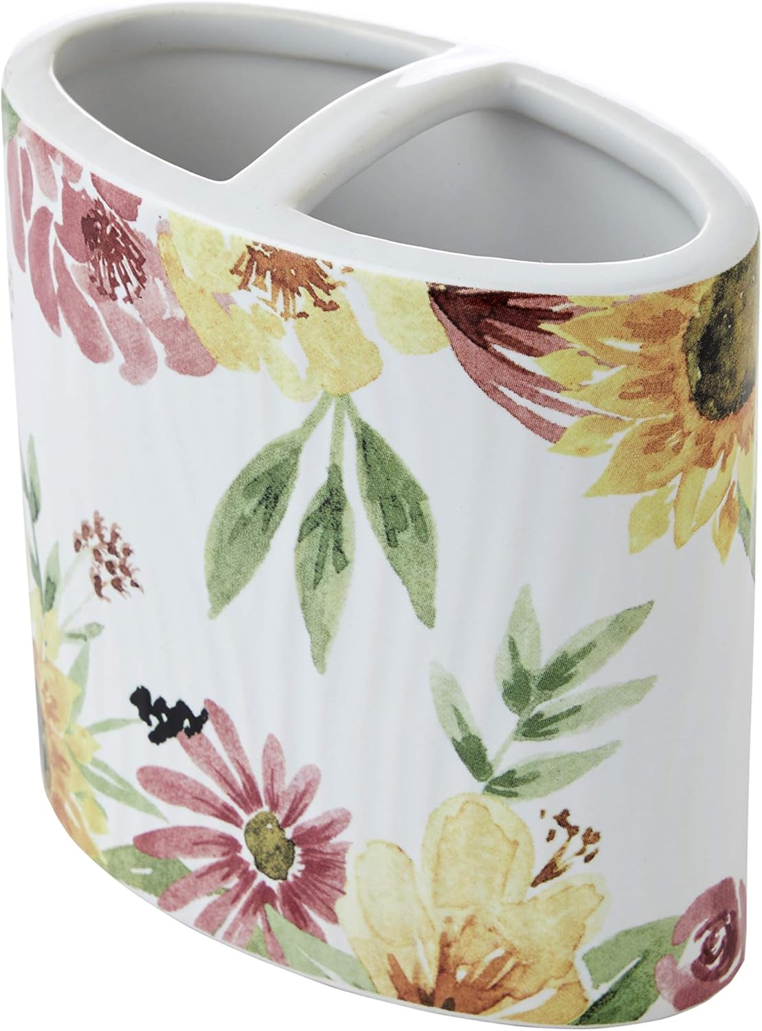 Farmhouse Floral Toothbrush Holder - Set of 4