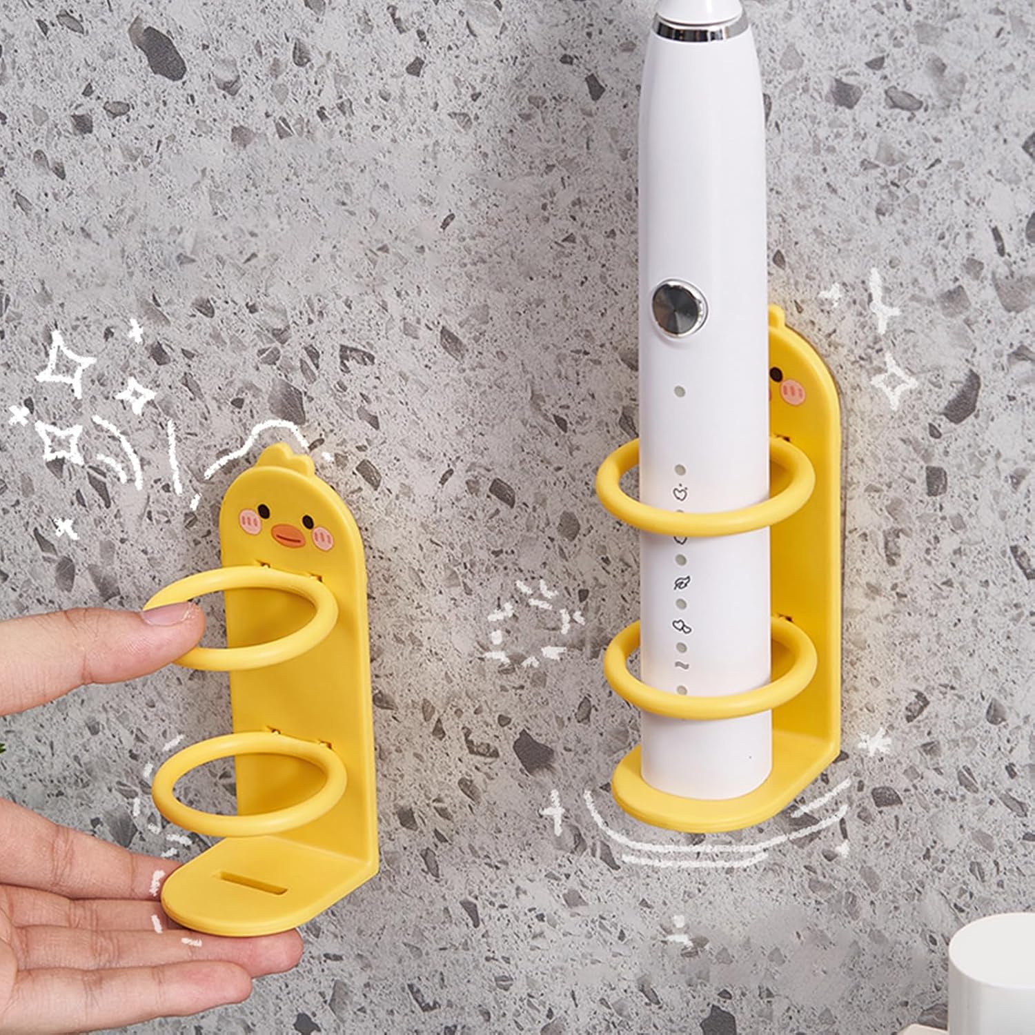 Stylish Wall-Mounted Electric Toothbrush Holder