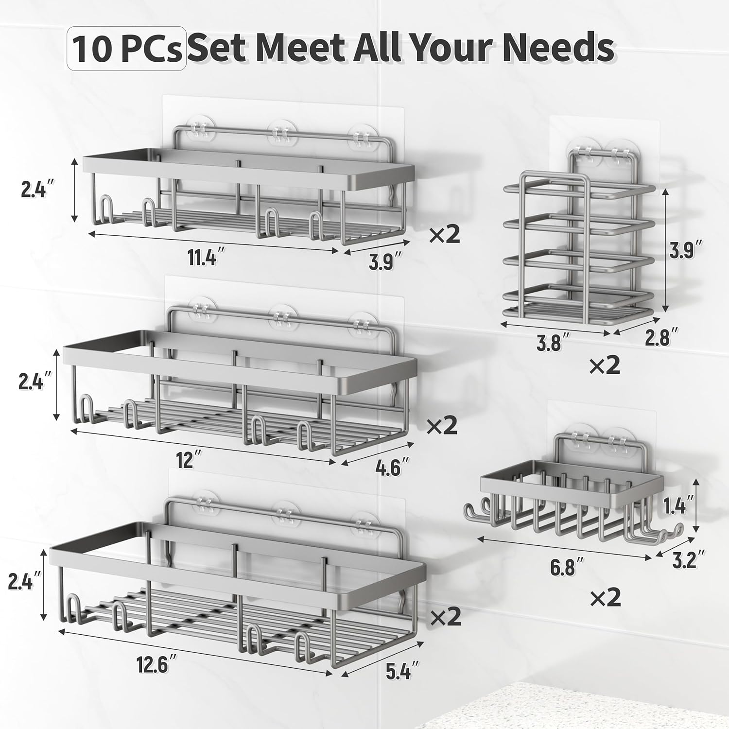 10-Piece Showers Organizer Set