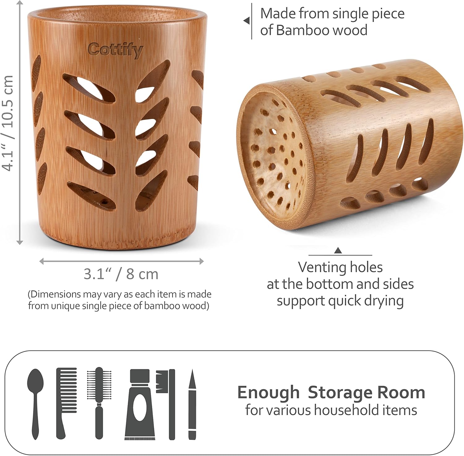 Eco-Friendly Bamboo Toothbrush Holder Set - Taste of Nature