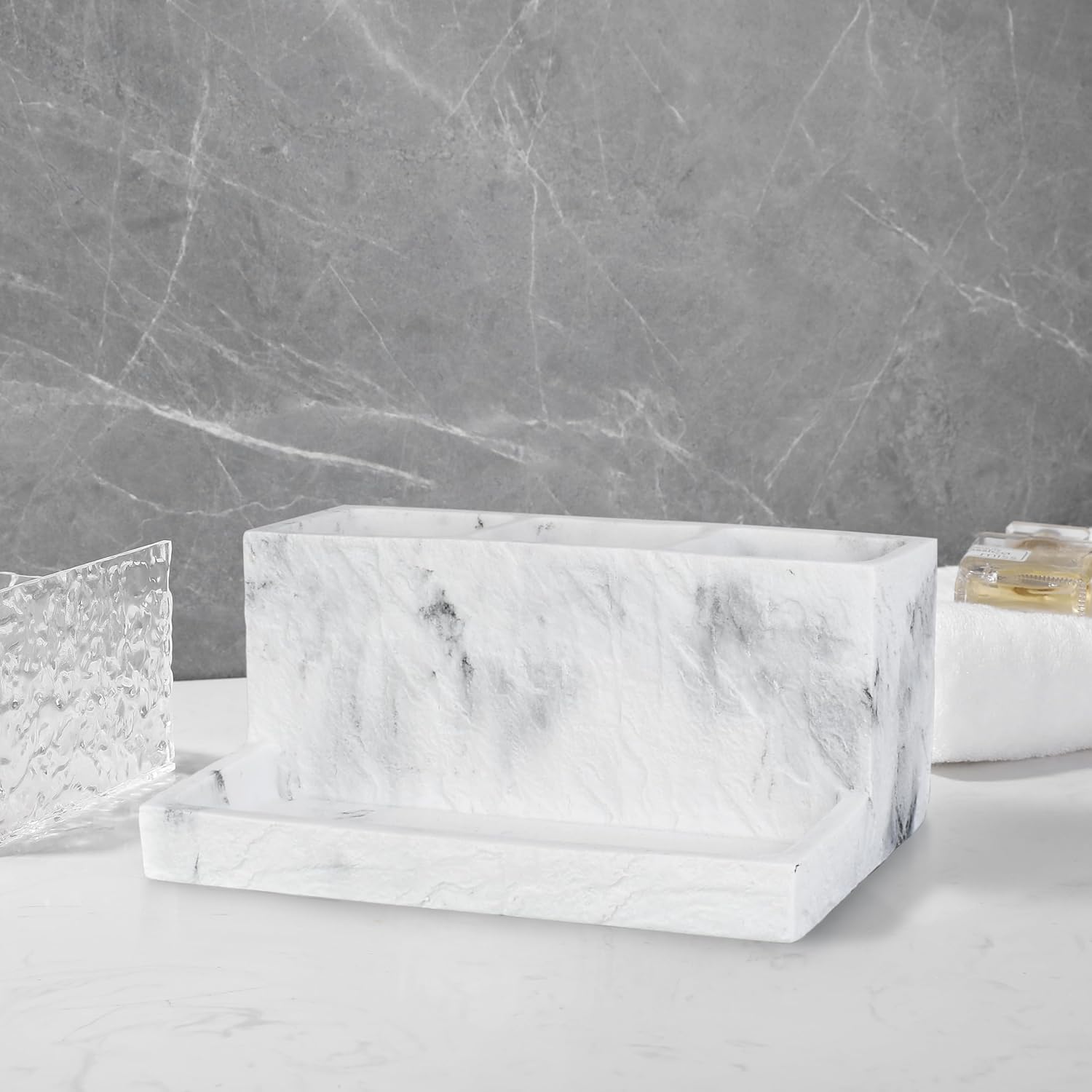 Stylish 3 Compartment Bathroom Organizer