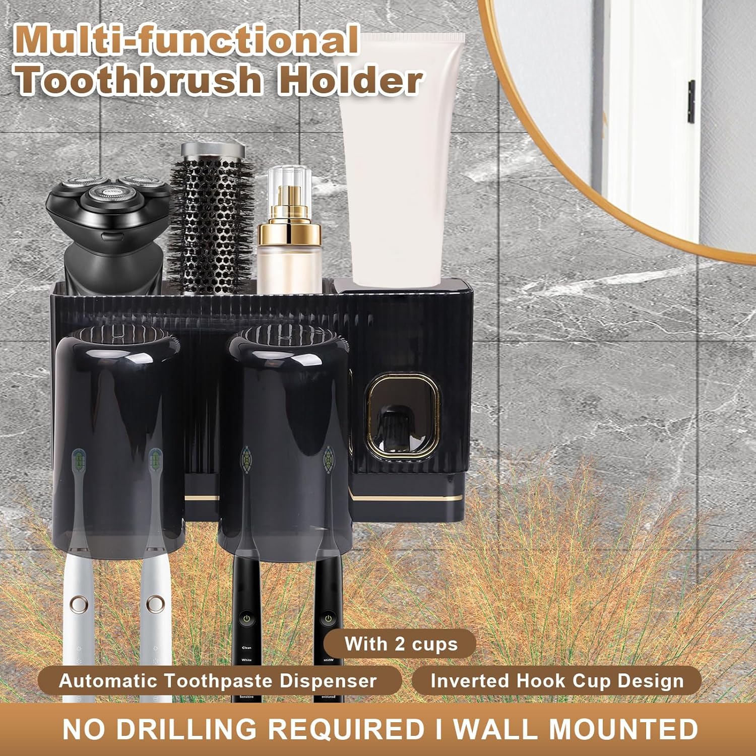 BigKingWall-Mounted Toothbrush Holder Kit