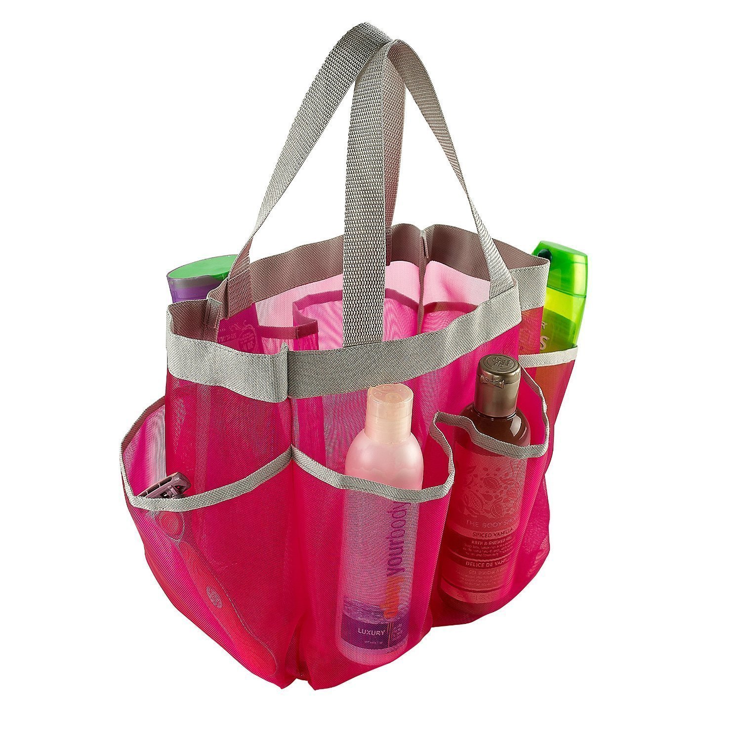 Quick Dry Hanging Shower Caddy with 8 Pockets Portable