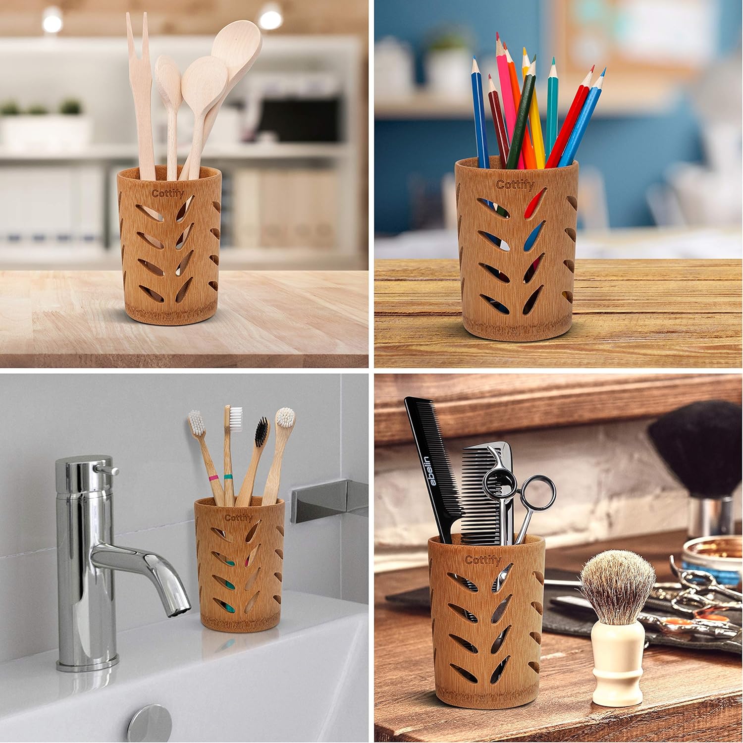 Eco-Friendly Bamboo Toothbrush Holder Set - Taste of Nature